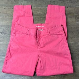 Old Navy Women’s Salmon Pink Mid Rise Ankle Pixie Pants, size 2